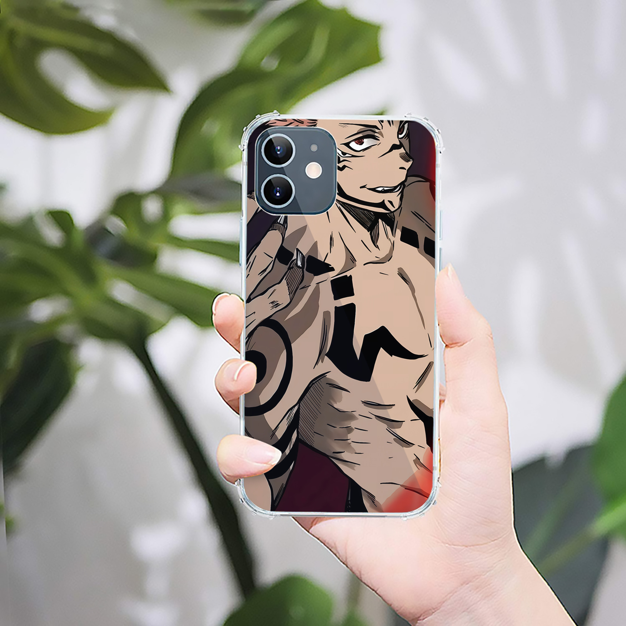 （画像用） 呪術廻戦 Jujutsu Kaisen 【iPhone 12シリーズ対応】透明スマホケース（クリアソフトケース）